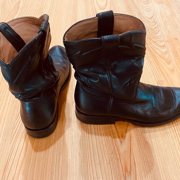 Cuero "The Austin" Leather Western Boots, Black Mens Size 7 D (Womens Size 9) - Picture 6 of 14